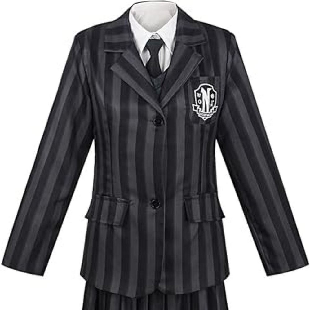 Antsoldier Wedsday School Uniform Costume Girls Kids Wensday Costume